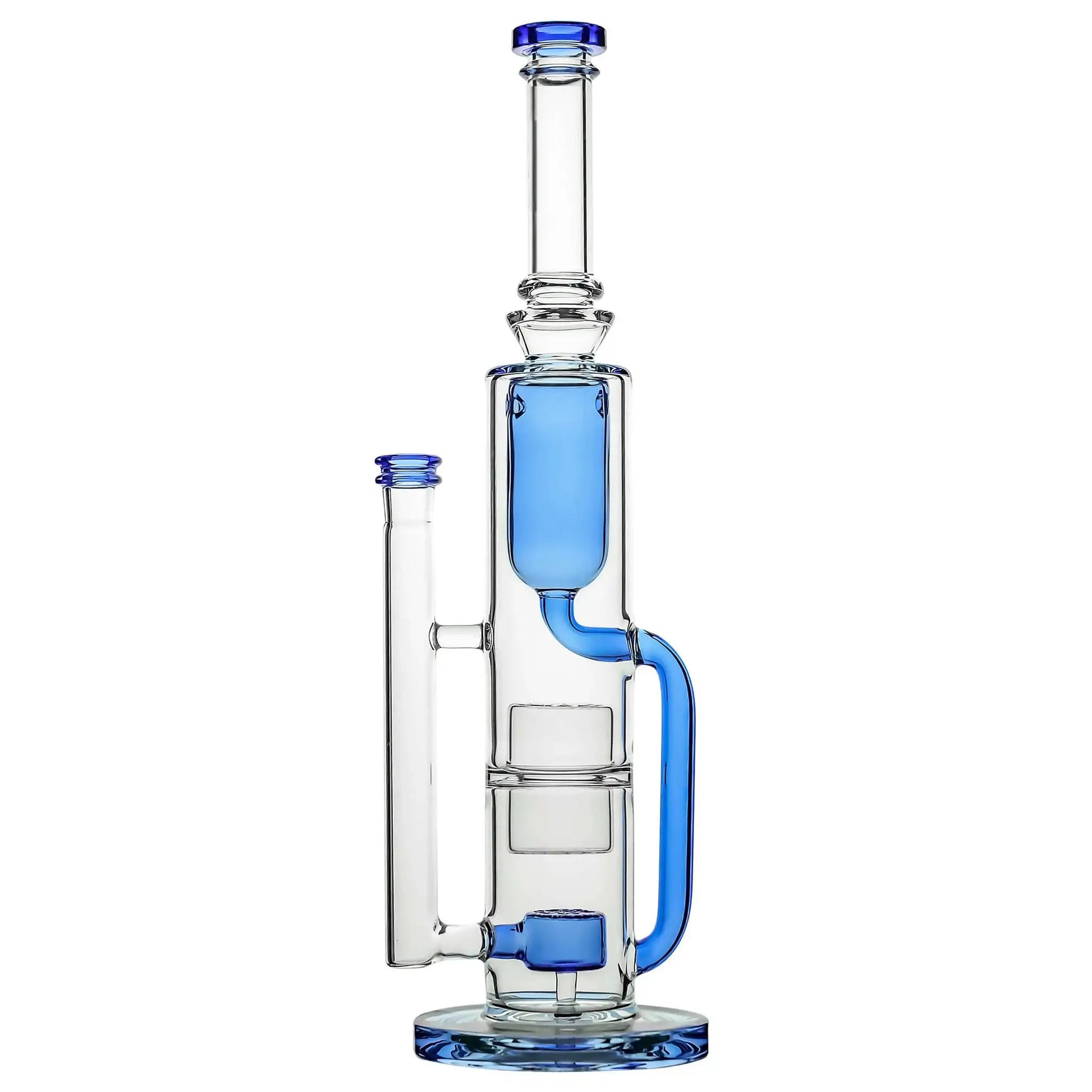 Crystal Flower of Life Blue Recycler Bong Wholesale