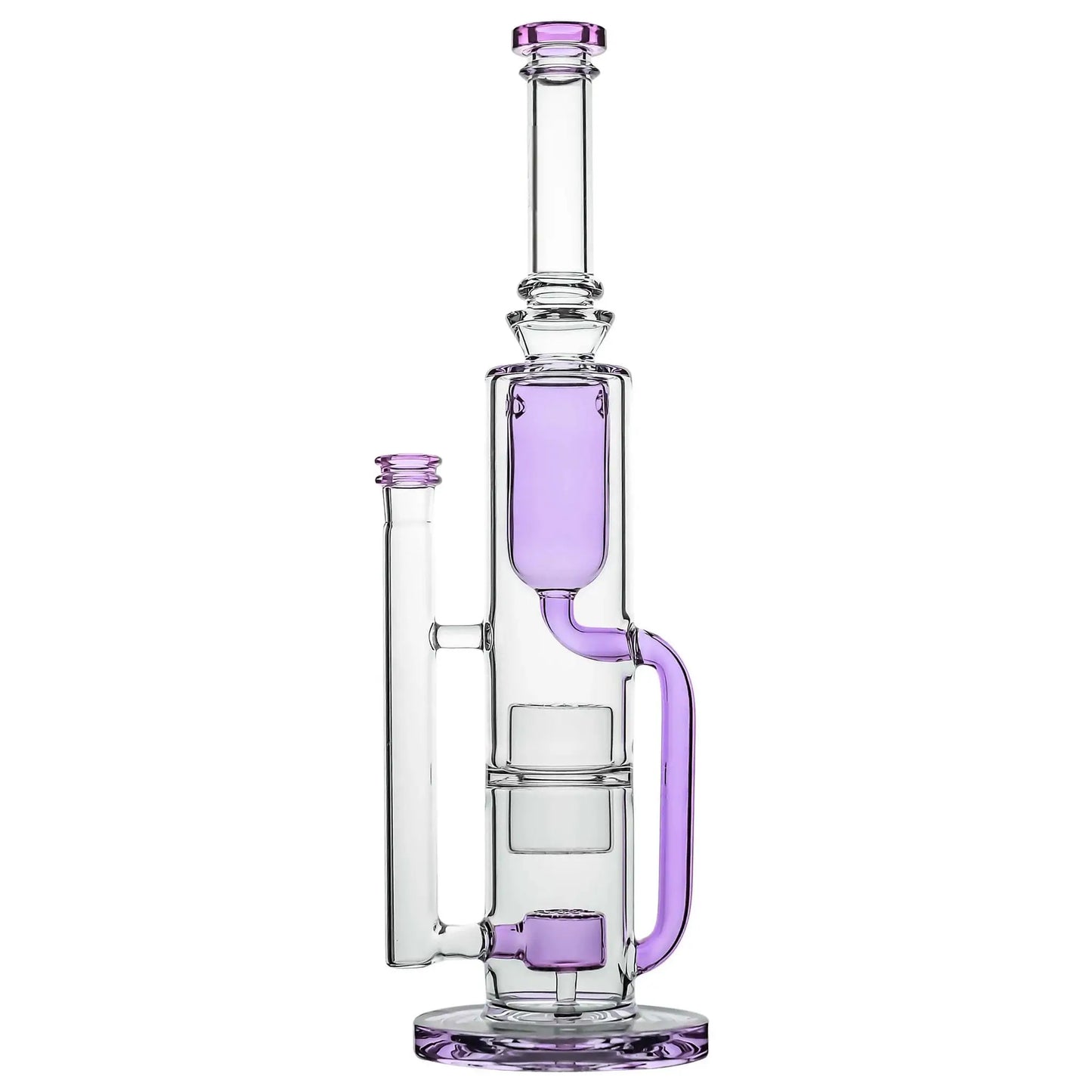 Crystal Flower of Life Purple Recycler Bong Wholesale