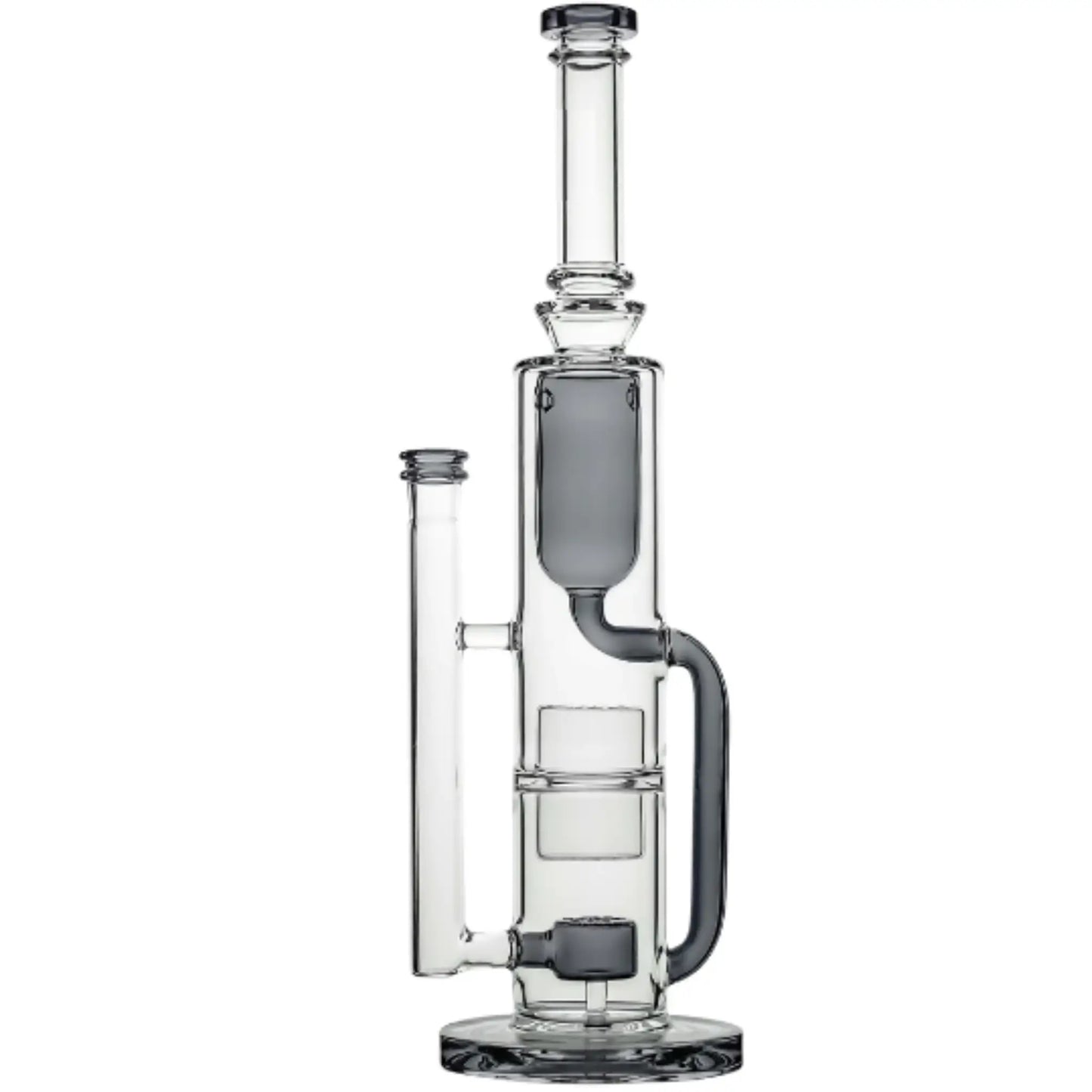 Crystal Flower of Life Black Recycler Bong Wholesale