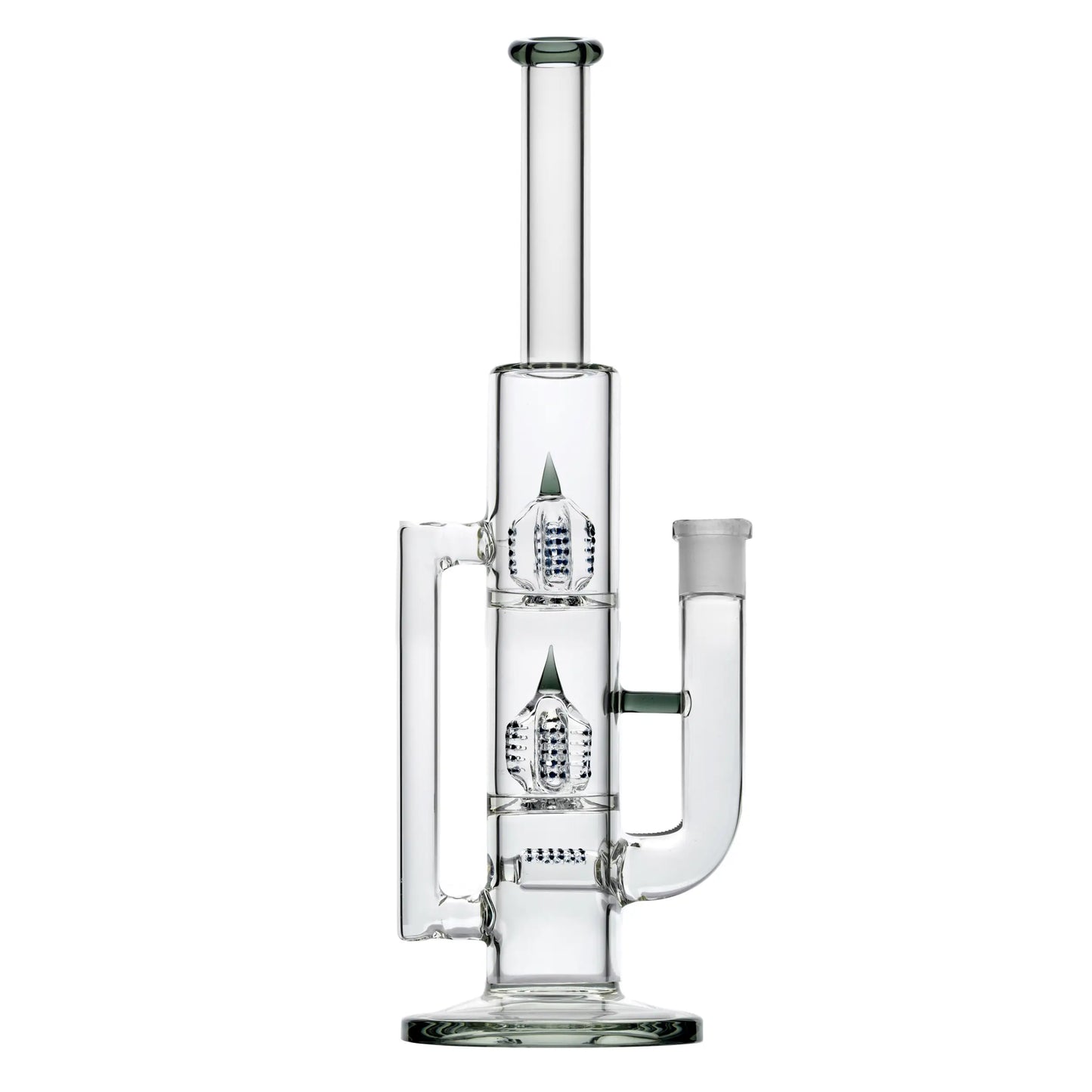 Cyprus Grid Cap and Stemline Recycler Bong By Glass Half Full