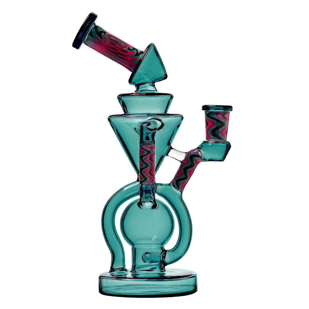 Glass Half Full Wig Wag Recycler Pipe
