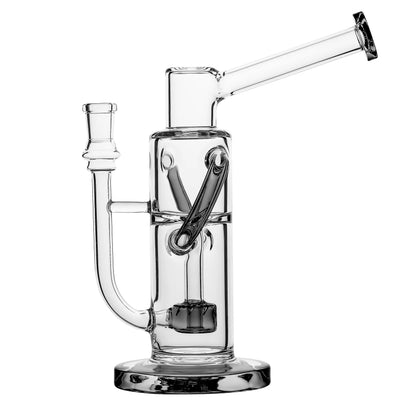 Veezu Recycler Dab Rig by Glass Half Full in Black