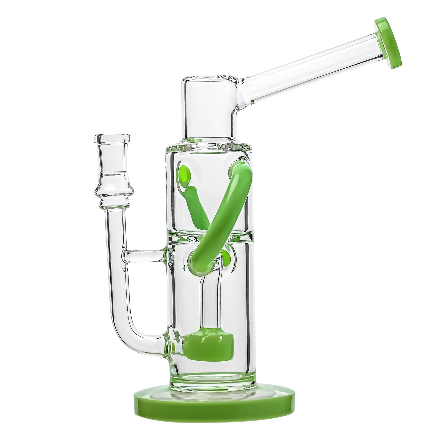 Veezu Recycler Dab Rig by Glass Half Full in Green